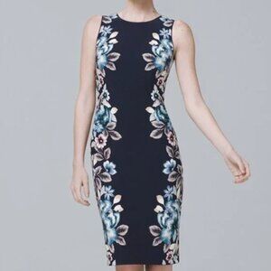 WHBM Reversible sheath dress Officer Blue with Aquifer